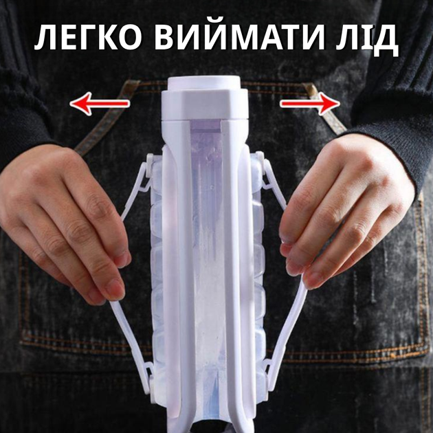 Форма для льда Cool 17 кубиков переносная складная Силиконовый герметичный контейнер-ледница бутылка ледогенератор TC - Фото 3 Форма для льда Cool 17 кубиков переносная складная Силиконовый герметичный контейнер-ледница бутылка ледогенератор TC - изображение 3