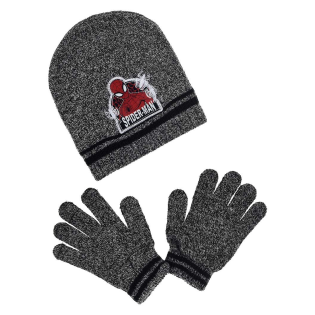 Marvel Spiderman шапка-рукавички набір для хлопчика зимовий сірий TH4064 GREY (52) - Фото 4 Marvel Spiderman шапка-рукавички набір для хлопчика зимовий сірий TH4064 GREY (52) - изображение 4