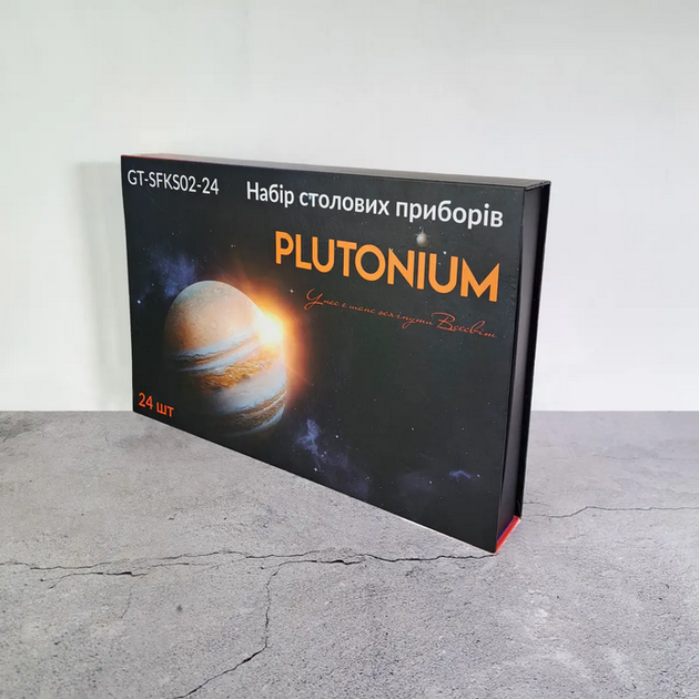 Набір столових приборів Plutonium 24 шт. GT-SFKS02-24 GUSTO - зображення 5