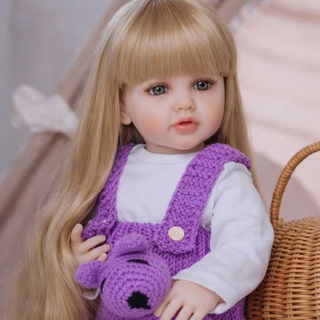 Реалистичная кукла Реборн 55 см полностью силиконовая Doll Reborn Baby Born К0100317 - изображение 5