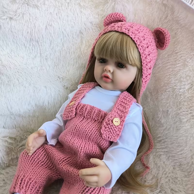 Реалистичная кукла Реборн 55 см полностью силиконовая Doll Reborn Baby Born К0100302 - изображение 7