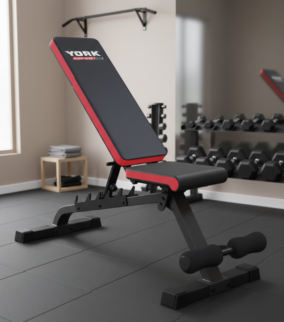 Скамья тренировочная York Fitness ASPIRE 280 FID многофункциональна для пресса и жима - изображение 6