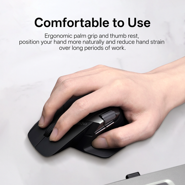 Беспроводная мышь Rapoo MT760 PRO NearLink + Bluetooth, 12K DPI, 9 кнопок, 120 дней работы - изображение 6