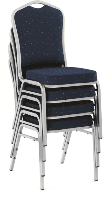 Стілець для кухні та вітальні Halmar V-CH-K/66S-KR-NIEBIESKI Синій Срібна рама (5905248121287) - зображення 2