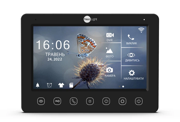 Комплект видеодомофона с Wi-Fi 7” NeoLight NeoKIT HD WF (KAPPA+ HD WF Black + PRIME FHD Black) - Фото 4 Комплект видеодомофона с Wi-Fi 7” NeoLight NeoKIT HD WF (KAPPA+ HD WF Black + PRIME FHD Black) - изображение 4