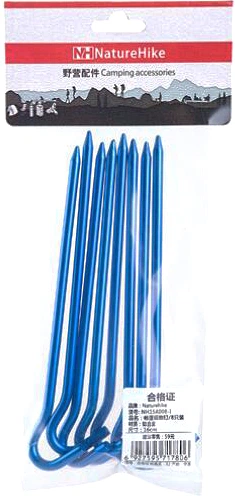 Колышки стандартные Naturehike NH15A008-I O-образные 160 мм 8 шт Blue (6927595717806B) - изображение 2