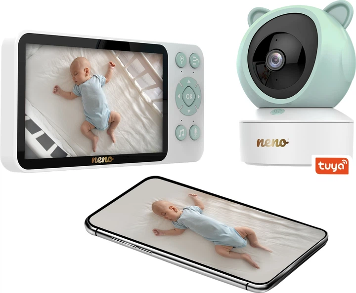 Niania elektroniczna Neno Ivo IP obrotowa z odbiornikiem (5902479674995) - obraz 5