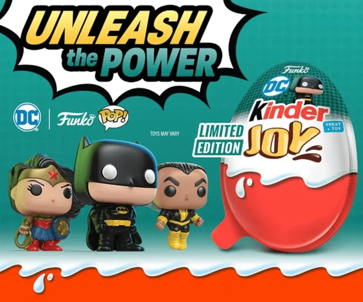 Шоколадное яйцо 2026 Kinder Joy Funko Pop DC Киндер джой DC 20г х
