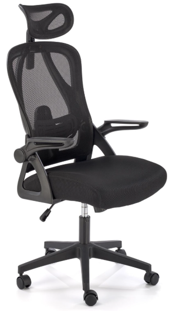 Fotel biurowy Halmar Regulowany Zagłówek Czarny V-CH-NEGRO-FOT (5905248131590) - obraz 1