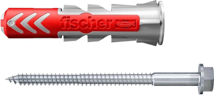 Kołek uniwersalny Fischer DuoPower 10 x 50 S z śrubą zabezpieczającą 4 szt. 534999 (4048962237085) - obraz 2