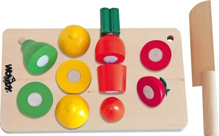 Zestaw zabawek WoodyLand Krojenie na desce Owoce 90081 00817 (8591864900817) - obraz 3