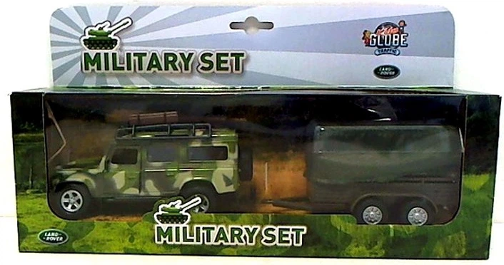 Samochód wojskowy Kids Globe Land Rover z przyczepą 520027 (8713219307823) - obraz 2