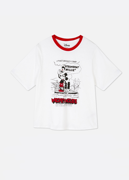 Жіноча піжамна футболка Primark Disney's Print Pyjamas XXS для дому та сну Білий (9093) - Фото 4 Жіноча піжамна футболка Primark Disney's Print Pyjamas XXS для дому та сну Білий (9093) - зображення 4