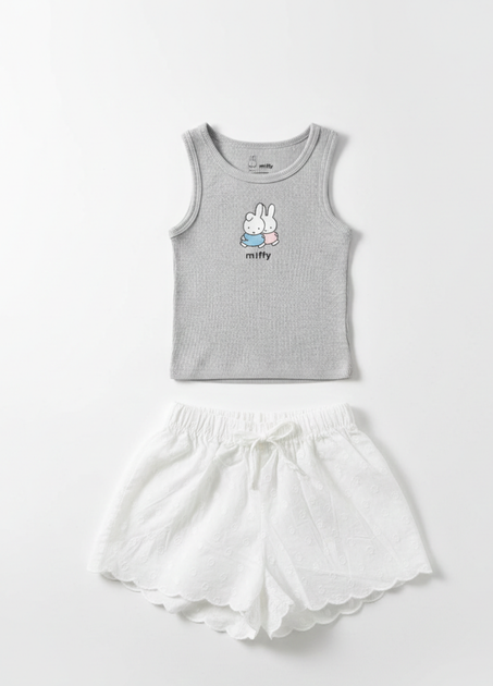 Пижама Primark Short XXS комплект для дома и сна Серый (9103) - изображение 5