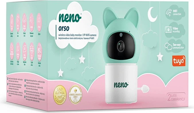 Електронна відеоняня Neno Orso IP-Wi-Fi професійна поворотна (5902479675787) - зображення 6