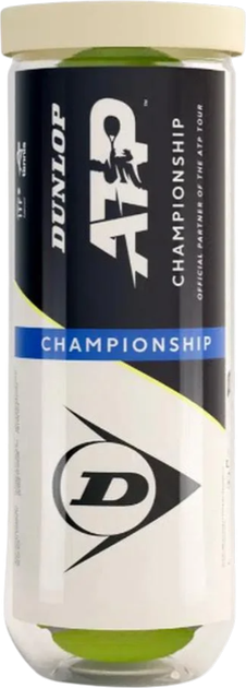 М'ячі для тенісу Dunlop ATP Championship 3 шт. 601626 (45566181961) - зображення 1
