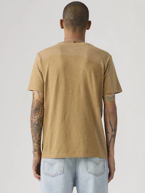 Футболка бавовняна довга чоловіча Levi`s Ss Classic Pocket Tee 19342-0476 L Коричнева (5401187826172) - зображення 2