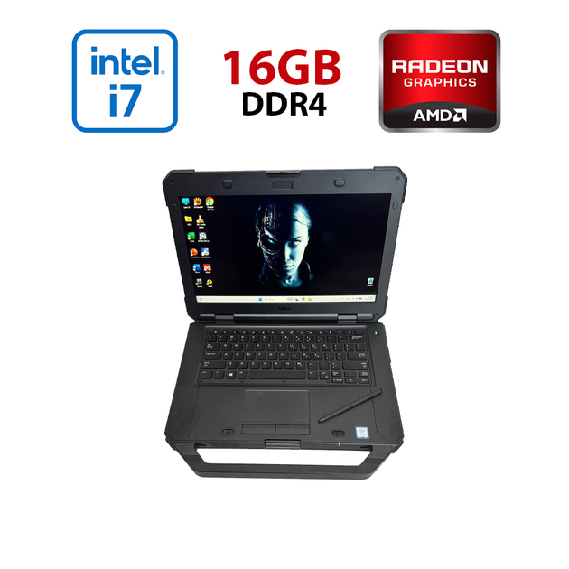 Захищений ноутбук Б-класс Dell Latitude 5420 Rugged / 14" (1920x1080) IPS / Intel Core i7-8650U (4 (8) ядра по 1.9 - 4.2 GHz) / 16 GB DDR4 / 512 GB SSD / AMD Radeon RX 540, 2 GB GDDR5, 128-bit / WebCam / Win 11 Pro / Две АКБ б/у - Фото 1 Захищений ноутбук Б-класс Dell Latitude 5420 Rugged / 14" (1920x1080) IPS / Intel Core i7-8650U (4 (8) ядра по 1.9 - 4.2 GHz) / 16 GB DDR4 / 512 GB SSD / AMD Radeon RX 540, 2 GB GDDR5, 128-bit / WebCam / Win 11 Pro / Две АКБ б/у - изображение 1