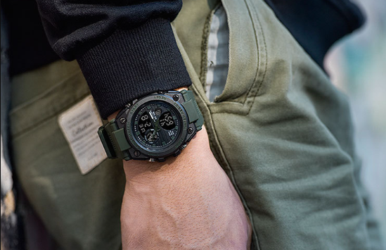 Мужские часы Sanda Sport Watch Khaki - изображение 11
