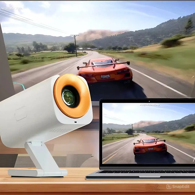Проектор домашний портативный FULL HD 1920×1080 минипроектор для фильмов 3D Wi-Fi HDMI USB AV проектор на стену с динамиками белый - изображение 9