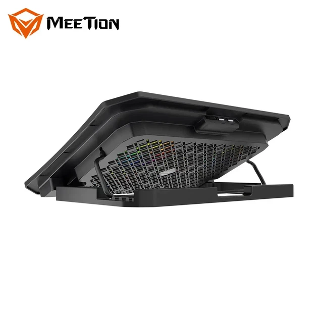 Охладитель-подставка для ноутбука Meetion CP3030 с RGB-подсветкой 9"-15.6" дюймов Черный - изображение 5