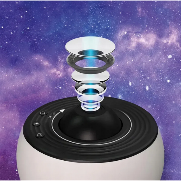 Проектор зоряного неба + 12 картриджів, від USB, Galaxy Projector, Білий / Планетарій для спальні / Нічник зоряне небо - зображення 5