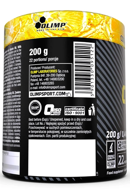 Aminokwas Olimp Citrulline Malate 200 g Cooling Sour Lemonade (5901330095122) - obraz 3