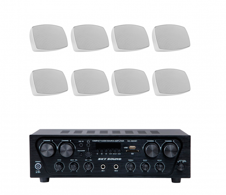 Акустический комплект SKY SOUND SKW-4808QS WHITE (4955525) - Фото 1 Акустический комплект SKY SOUND SKW-4808QS WHITE (4955525) - изображение 1