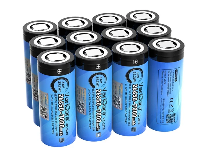 Акумулятор VariCore 26650 3,6V 7000mAh VC-2670, високотоковий 35A - Фото 4 Акумулятор VariCore 26650 3,6V 7000mAh VC-2670, високотоковий 35A - зображення 4