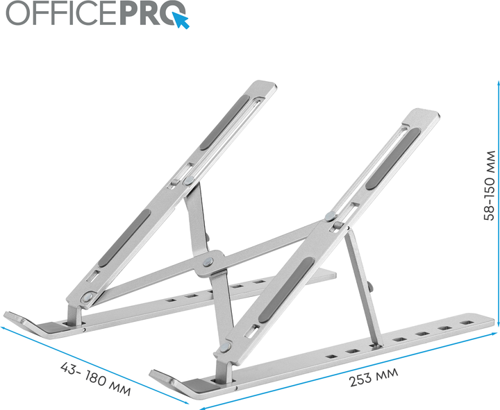 Подставка для ноутбука OfficePro LS322S Aluminum alloy&nbsp;Silver - изображение 9