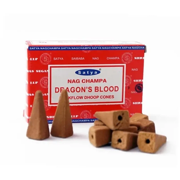Satya back flow dragon blood ароматические конусы жидкий дым кровь дракона 32 грамм - Фото 1 Satya back flow dragon blood ароматические конусы жидкий дым кровь дракона 32 грамм - изображение 1