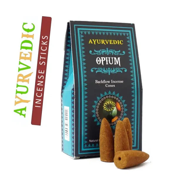 Ayurvedic back flow opium ароматические конусы жидкий дым опиум Сухая масала - Фото 1 Ayurvedic back flow opium ароматические конусы жидкий дым опиум Сухая масала - изображение 1