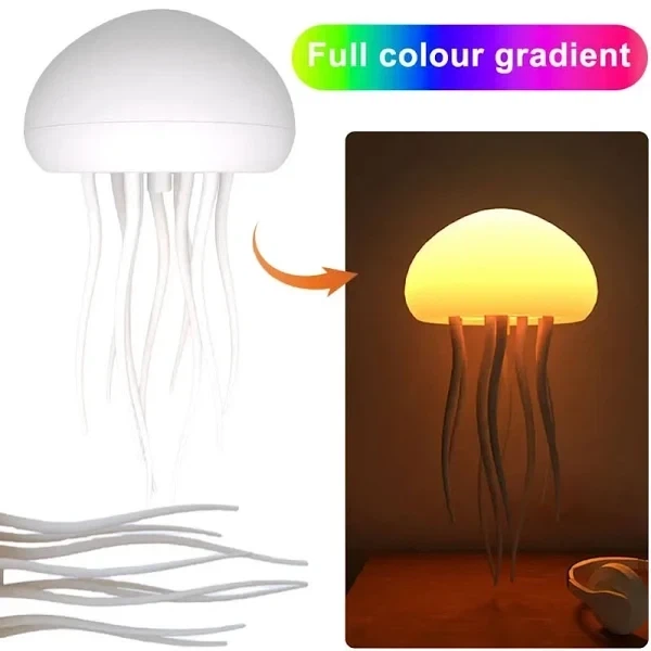 Led лампа со встроенным аккумулятором светильник светодиодный медуза RGB ночник 22х9см - изображение 9