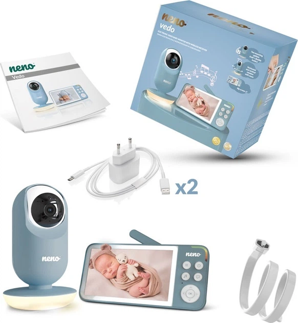 Електронна відеоняня Neno Vedo Blue з бездротовим приймачем (5902479676296) - зображення 5