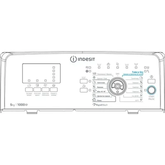 Пральна машина INDESIT BTW S50400 EU/N - изображение 8