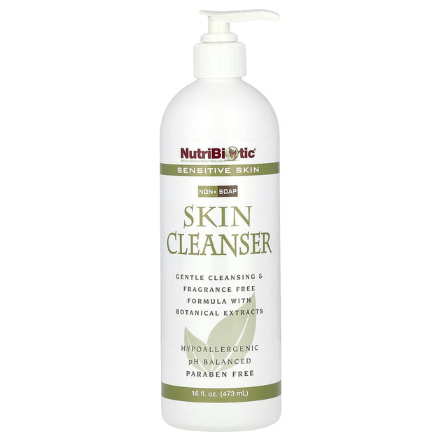 Безмыльное чистящее средство NutriBiotic, Skin Cleanser, гипоаллергенное для чувствительной кожи, 473 мл - Фото 1 Безмыльное чистящее средство NutriBiotic, Skin Cleanser, гипоаллергенное для чувствительной кожи, 473 мл - изображение 1