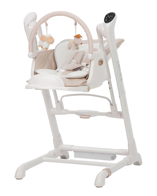 Стільчик для годування 3в1 CARRELLO Cascata (стільчик-гойдалка, шезлонг) CRL-10303 Cream Beige Бежевий - Фото 2 Стільчик для годування 3в1 CARRELLO Cascata (стільчик-гойдалка, шезлонг) CRL-10303 Cream Beige Бежевий - зображення 2