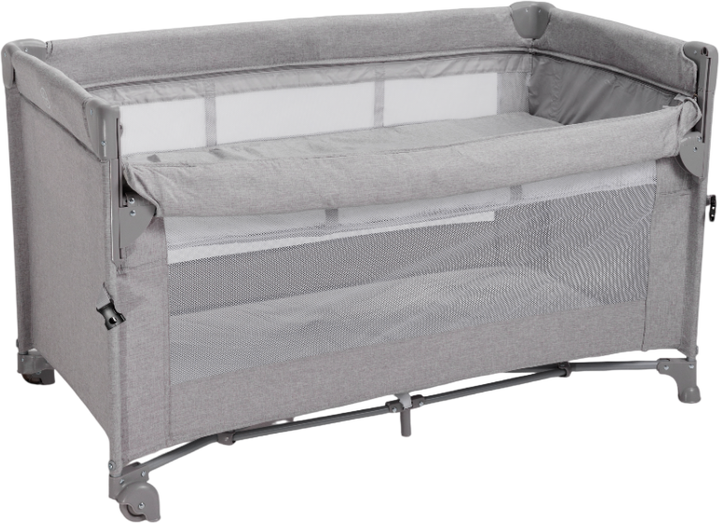 Кровать-манеж Velano Tino детская со вторым ярусом и пеленатором Light grey (4820296760268) - изображение 6