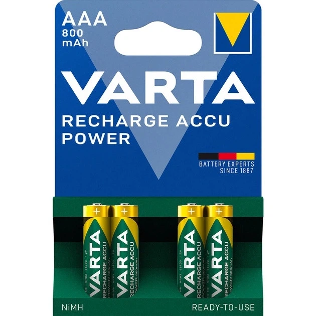 Батарейки Аккумуляторные Ni-MH AAA R03 минипальчиковые мизинчиковые 1000 mAh, перезарядные аккумуляторы многоразовые для пульта фонарика мышки игрушек, 4 шт - изображение 8