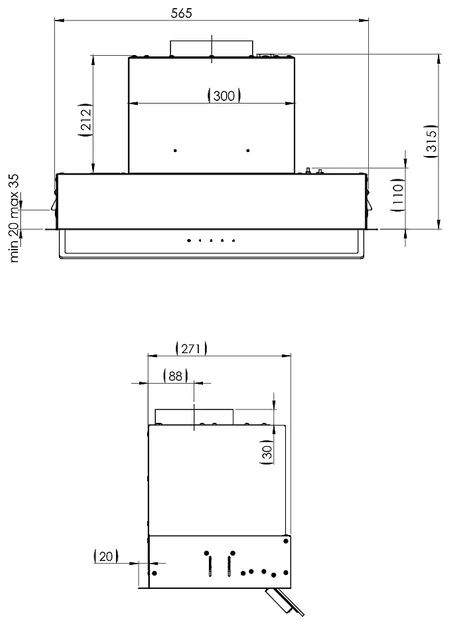 Okap kuchenny Kernau KBH 2160 B - obraz 2