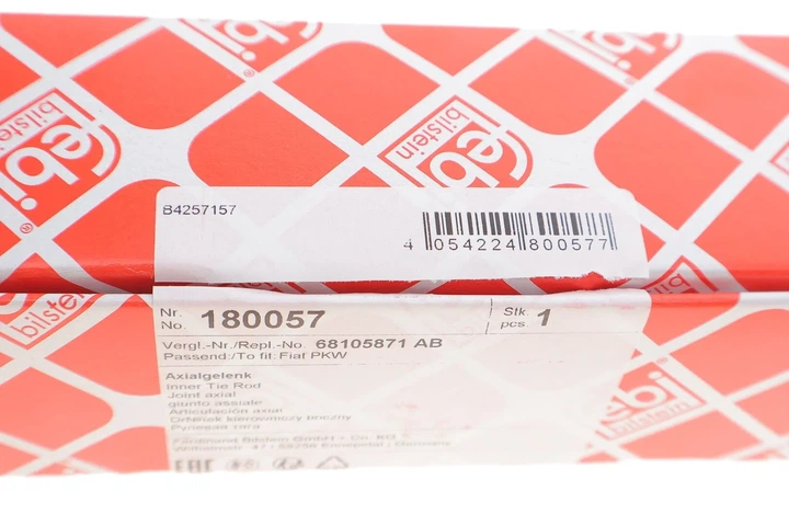 Поперечна рульова тяга (без наконечника) FEBI 180057 Fiat Panda 68105871AB, K68105871AA, K68105871AB - изображение 3