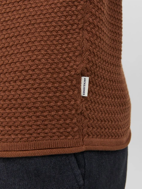Джемпер JACK&JONES коричневий NQTUI291 L - Фото 6 Джемпер JACK&JONES коричневий NQTUI291 L - зображення 6