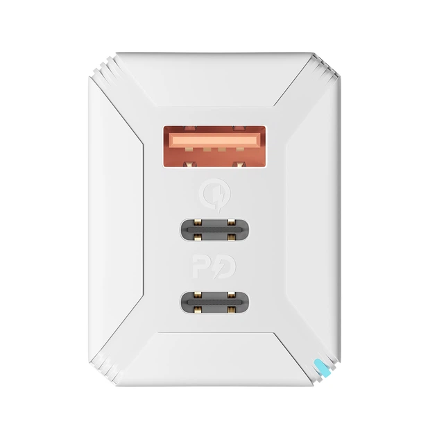 Мережевий зарядний пристрій YOKI Led Series YK-65 GaN Ultra PD 65W потужний оригінальний універсальний якісний портативний мережевий адаптер із швидким заряджанням Бiлий - Фото 4 Мережевий зарядний пристрій YOKI Led Series YK-65 GaN Ultra PD 65W потужний оригінальний універсальний якісний портативний мережевий адаптер із швидким заряджанням Бiлий - зображення 4