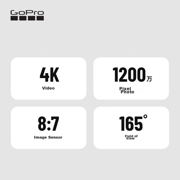 Екшн-камера GoPro HERO 4K, водонепроникна та анти-струсова камера для зовнішнього використання, легка цифрова спортивна камера для відеоблогів, міні-камера - зображення 4