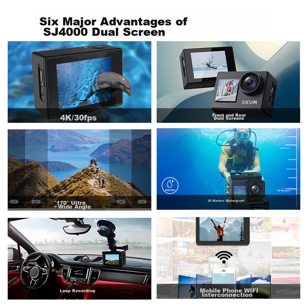 Екшн-камера SJCAM SJ4000 Dual Screen - Фото 11 Екшн-камера SJCAM SJ4000 Dual Screen - зображення 11