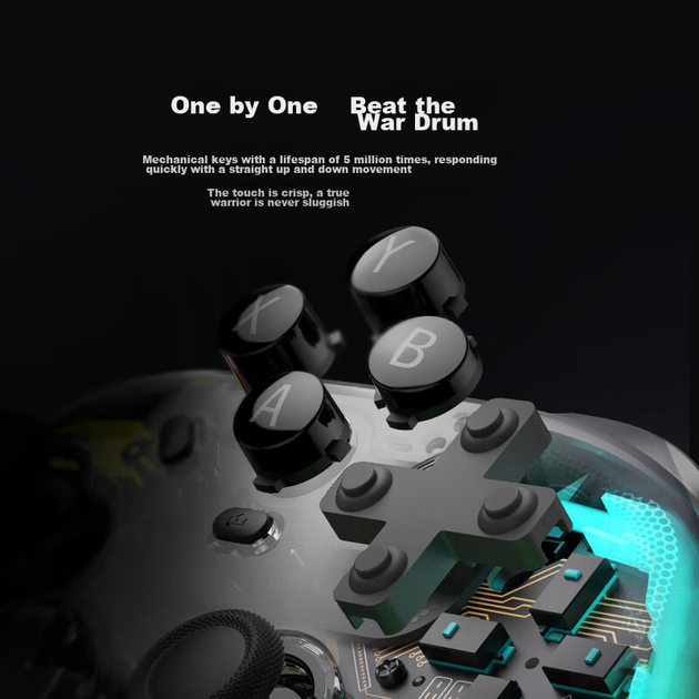 Проводной геймпад GameSir Kaleid PC/Xbox One/Xbox Series X/S Transparent Black - Фото 10 Проводной геймпад GameSir Kaleid PC/Xbox One/Xbox Series X/S Transparent Black - изображение 10