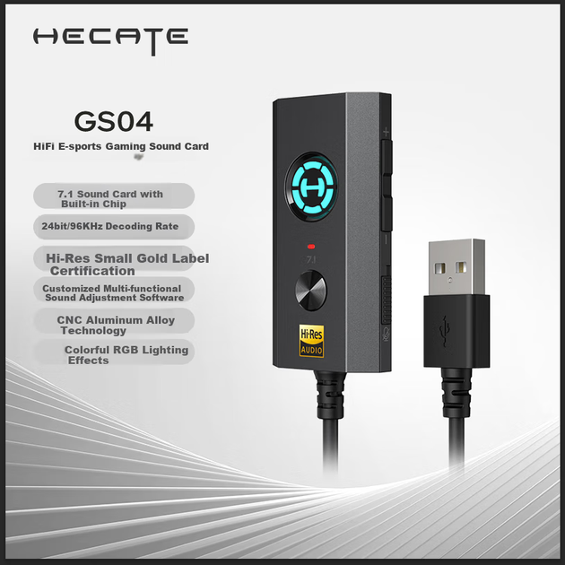 Зовнішня звукова карта Edifier HECATE GS04 з USB на 3.5 мм, 7.1-канальна - зображення 2