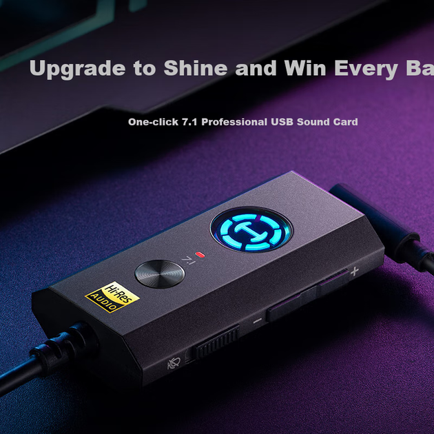 Зовнішня звукова карта Edifier HECATE GS04 з USB на 3.5 мм, 7.1-канальна - зображення 3