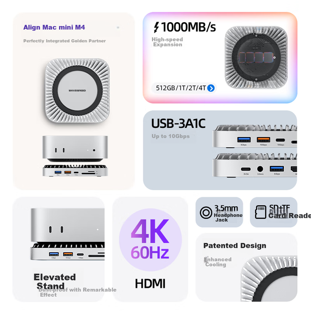 SSD диск Move Speed DK5A1 1TB 3D NAND Silver External - изображение 5
