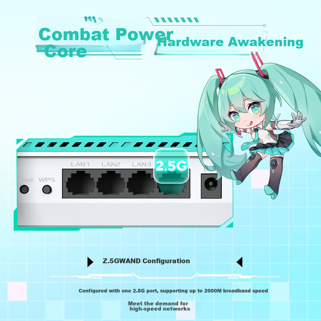 Маршрутизатор ASUS TUF Gaming Router 2 - Hatsune Miku Edition - зображення 9